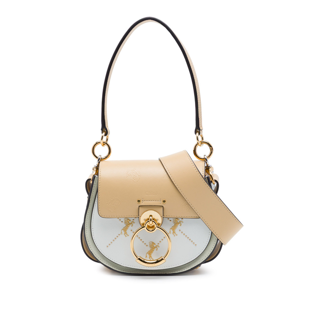 Pre-Loved Chloé Small Bicolor Leather Little Horses Tess Satchel